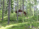 A small cabin at the campsite