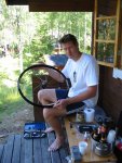 Marcel showing off his wheelbuilding skills
