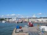 Helsinki harbor with the dome church in the background