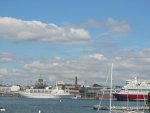 The view back into the Helsinki harbor